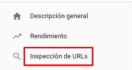 inspección de urls search console