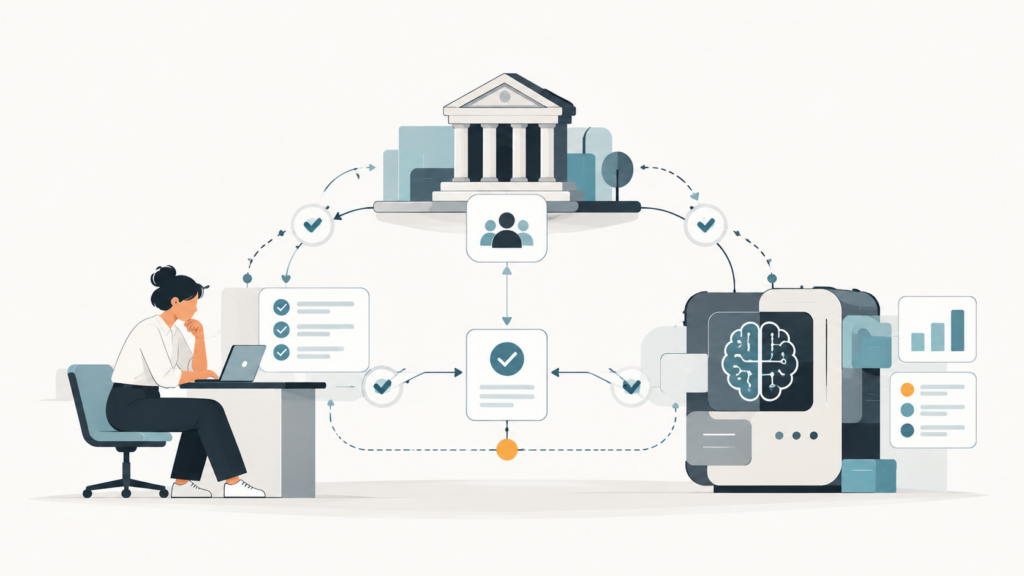 Persona, IA e institución conectadas