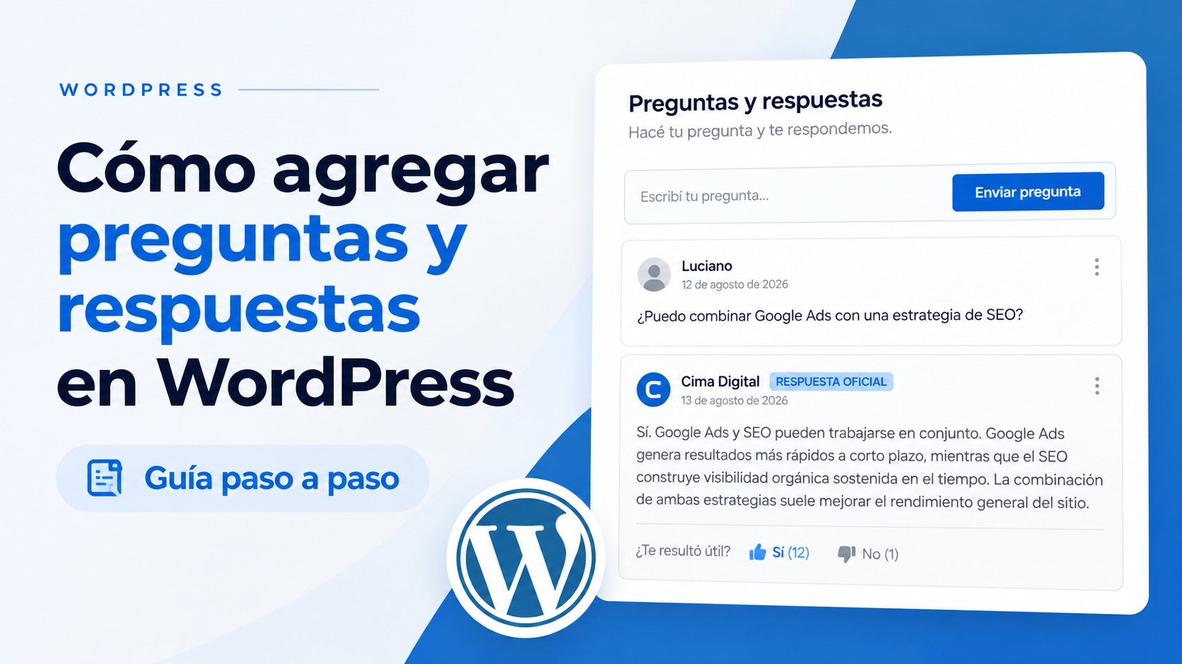 Cómo agregar preguntas y respuestas en WordPress
